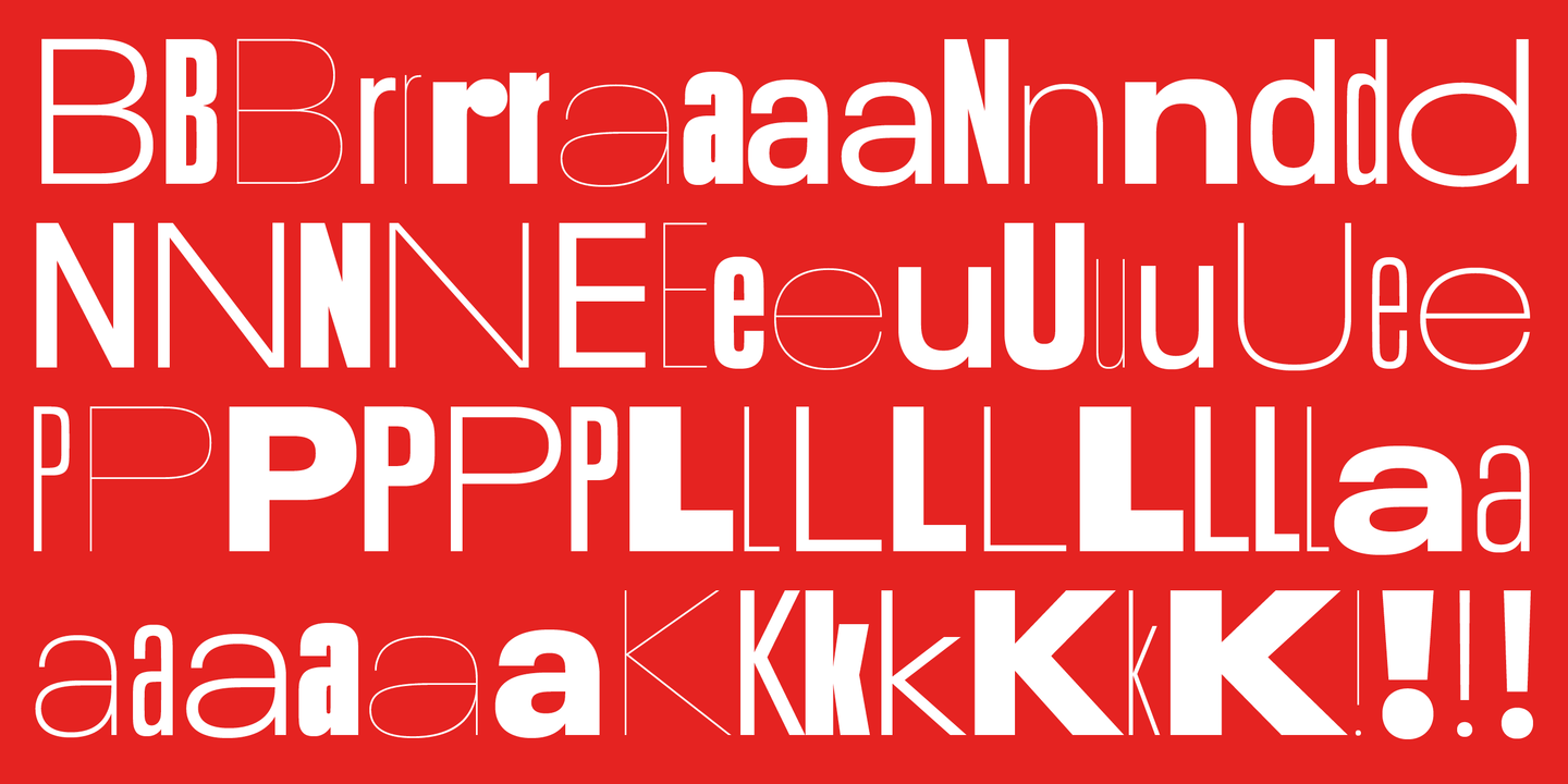 Beispiel einer Neue Plak Bold-Schriftart